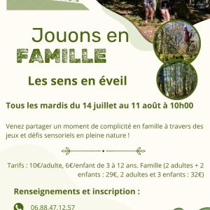 Jouons en famille 04/08/26 : les sens en éveil
