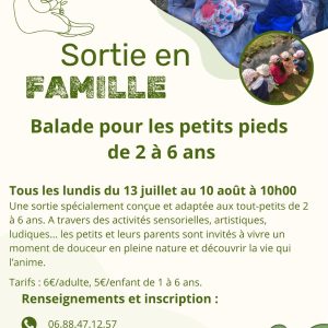 Sortie en famille 03/08/26 : balade pour les petits pieds de 2 à 6 ans